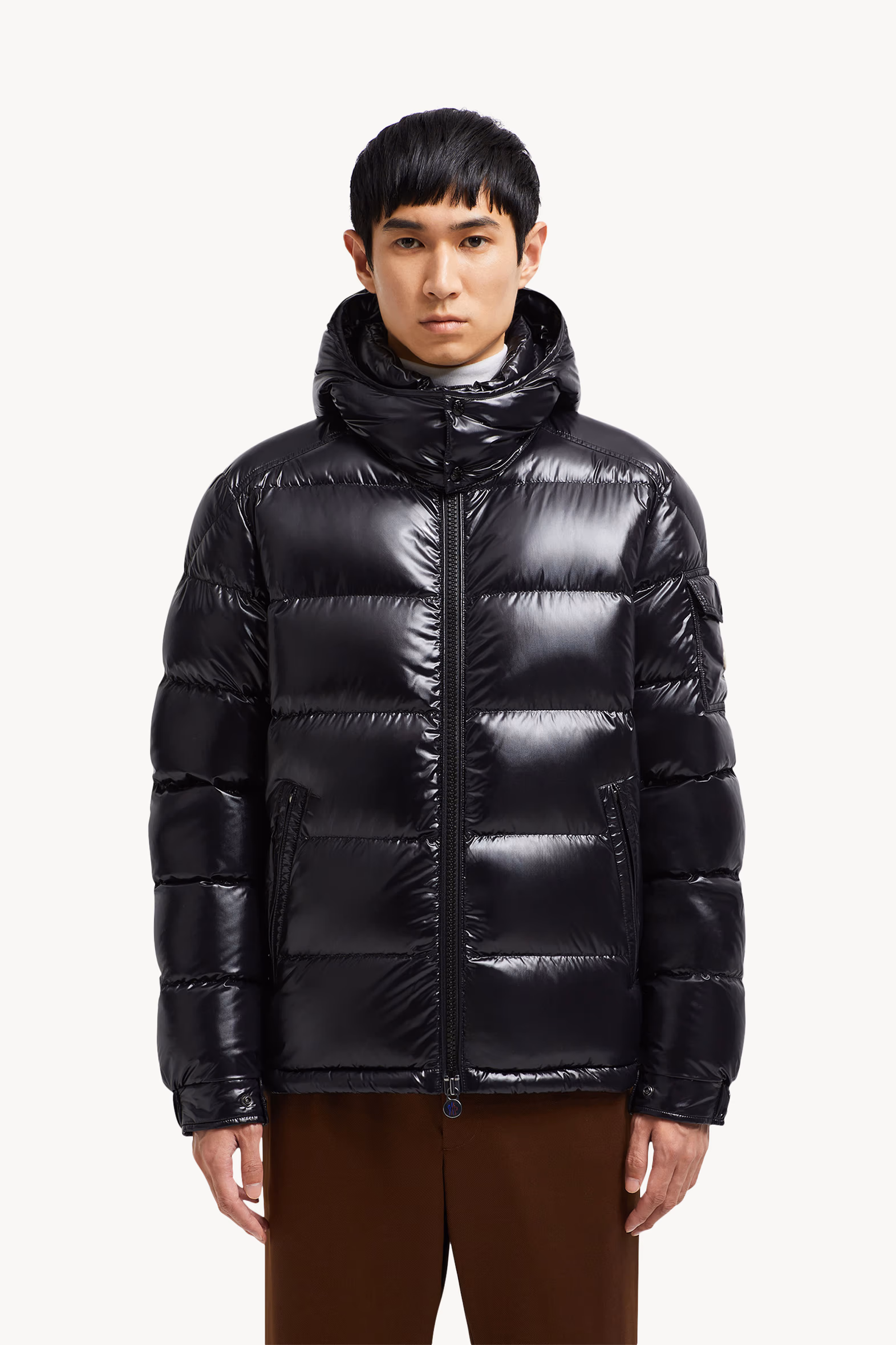 Moncler Maya Hooded Short Down Jacket Men Black Moncler 3